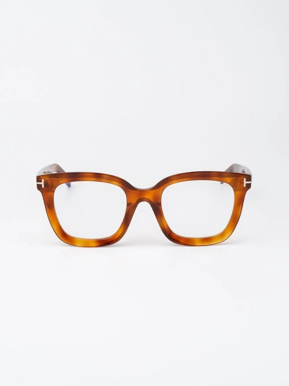 Tom Ford Women Eyeglasses Blonde Havana Square FT5880-B 053 NEW AUTHENTIC